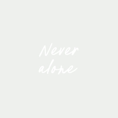 Never Alone White 51mm x 4omm Thumbnail