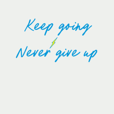 Advocate Sleeve - Never give up - Blue Thumbnail
