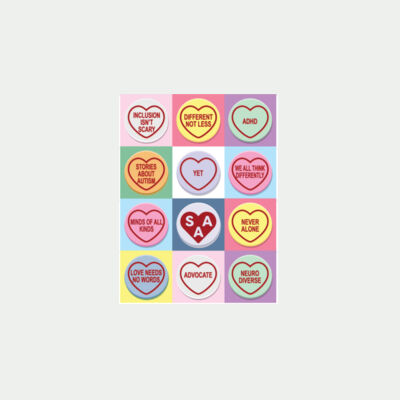 Love Hearts Adult Back Transfer Thumbnail